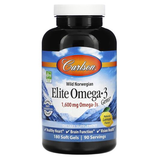 Основне фото товара Wild Caught Elite Omega-3, Риб'ячий жир Омега-3 1600 мг, 180