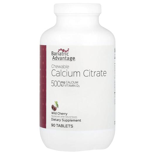 Основне фото товара Chewable Calcium Citrate Wild Cherry, Цитрат Кальцію, 90 таблеток