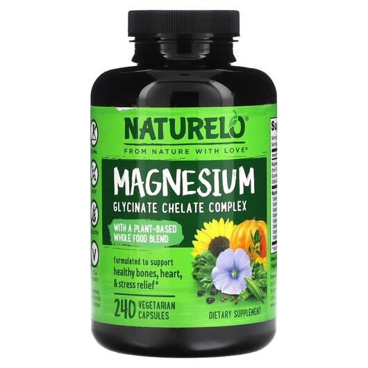 Основне фото товара Magnesium Glycinate Chelate Complex, Гліцинат магнію, 240 капсул
