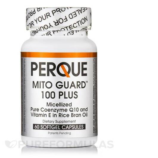 Основне фото товара Perque, Mito Guard 100 Plus, Коензим CoQ10, 60 капсул