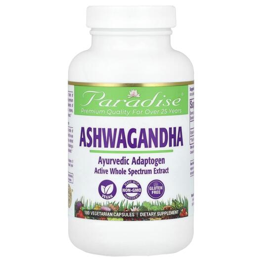 Основне фото товара Paradise Herbs, Ashwagandha, Ашваганда, 180 капсул