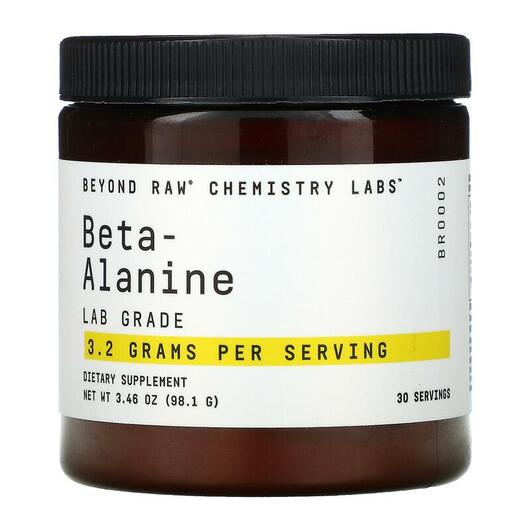 Основне фото товара GNC, Beyond Raw Chemistry Labs Beta-Alanine, Бета-аланін, 98.1 г