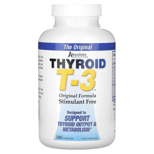 Основне фото товара Thyroid T-3 Original Formula, Підтримка щитоподібної залози, 180 