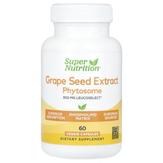 Основне фото товара Grape Seed Phytosome 300, Екстракт виноградних кісточок, 60 капсу
