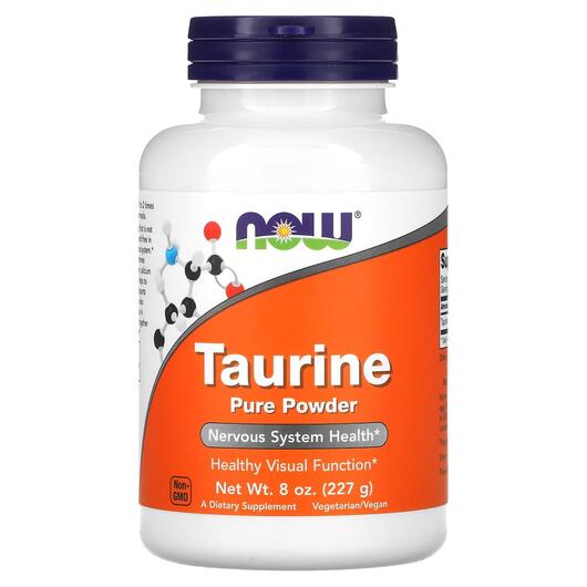 Основне фото товара NOW, Taurine Pure Powder, Таурин, 227 г