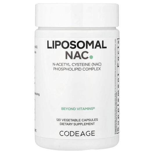 Основне фото товара CodeAge, Liposomal NAC, N-ацетилцистеїн, 120 капсул