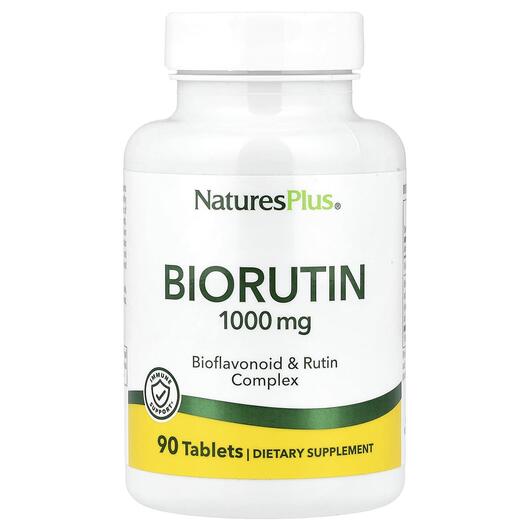 Основне фото товара Natures Plus, Biorutin 1000 mg, Біорутин 1000 мг, 90 таблеток
