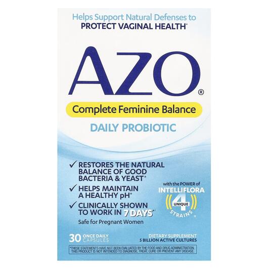Основне фото товара Complete Feminine Balance Daily Probiotic, Підтримка Кандиди, 30 