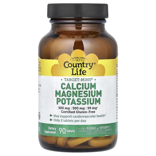 Основне фото товара Target-Mins Calcium Magnesium Potassium, Кальцій магній калій, 90