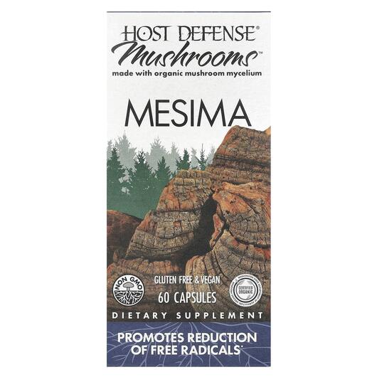 Основне фото товара Host Defense Mushrooms, Mesima, Гриби Мезима, 60 капсул