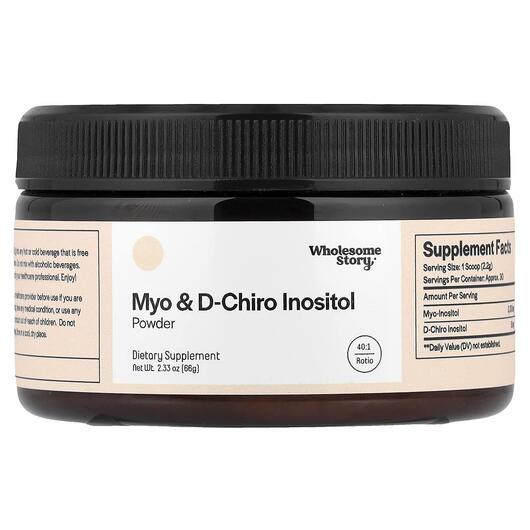 Основне фото товара Myo & D-Chiro Inositol Powder 40:1, Міо-інозитол, 61.5 г