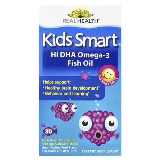 Основне фото товара Bioglan, Kids Smart Hi DHA-Omega 3 Fish Oil, Омега 3, 30 таблеток