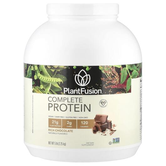 Основне фото товара PlantFusion, Complete Protein Rich Chocolate, Протеїн, 2.25 кг
