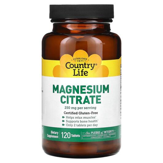 Основне фото товара Magnesium Citrate 250 mg, Магній Цитрат, 120 таблеток