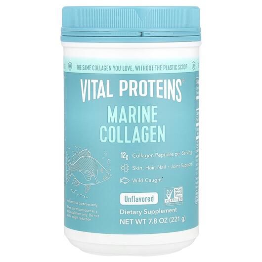 Основне фото товара Vital Proteins, Marine Collagen, Морський колаген, 221 г