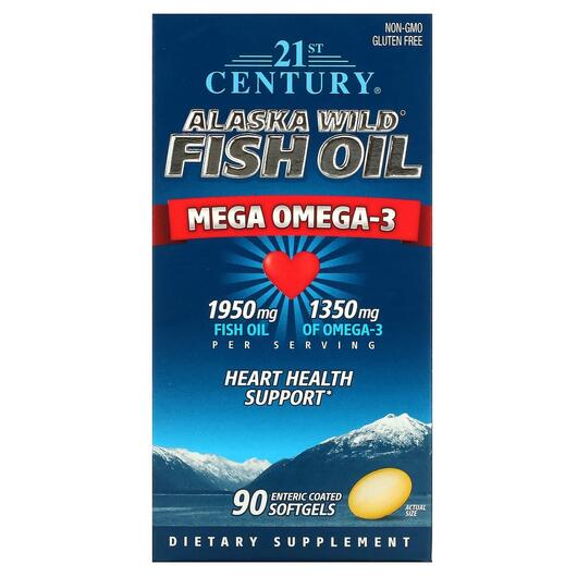 Основне фото товара Alaska Mega Omega-3 1950 mg / 1350 mg, Омега 3, 90 капсул