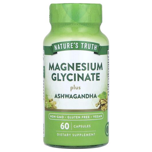 Основне фото товара Magnesium Glycinate Plus Ashwagandha, Гліцинат магнію, 60 капсул