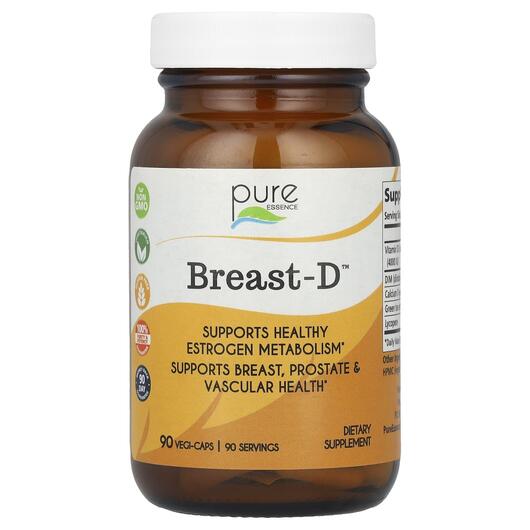 Основне фото товара Pure Essence, Breast-D, Підтримка здоров'я грудей, 90 капсул