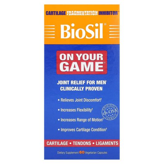 Основне фото товара BioSil, On Your Game, Підтримка суглобів, 60 капсул