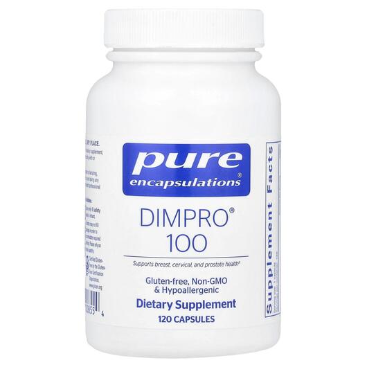 Основне фото товара Pure Encapsulations, DIM-PRO 100, Дііндолілметан, 120 капсул