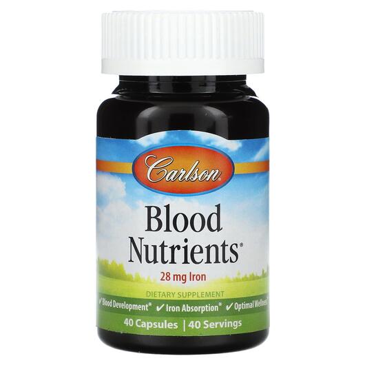 Основне фото товара Carlson, Blood Nutrients, Кардіо комплекс, 40 капсул