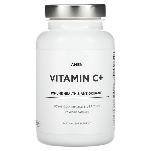 Основне фото товара Amen Vitamin C+ Immune Health Antioxidant, Вітамін C, 120 капсул