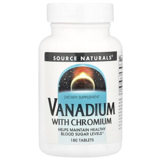 Основне фото товара Source Naturals, Vanadium With Chromium, Хром, 180 таблеток
