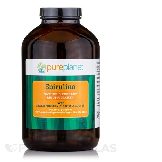 Основне фото товара Pure Planet, Spirulina 500 mg, Спіруліна, 500 капсул