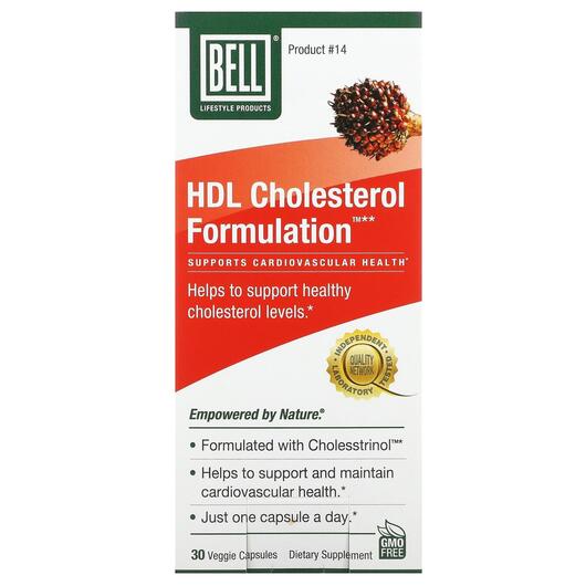 Основне фото товара HDL Cholesterol Formulation, Підтримка холестерину, 30 капсул