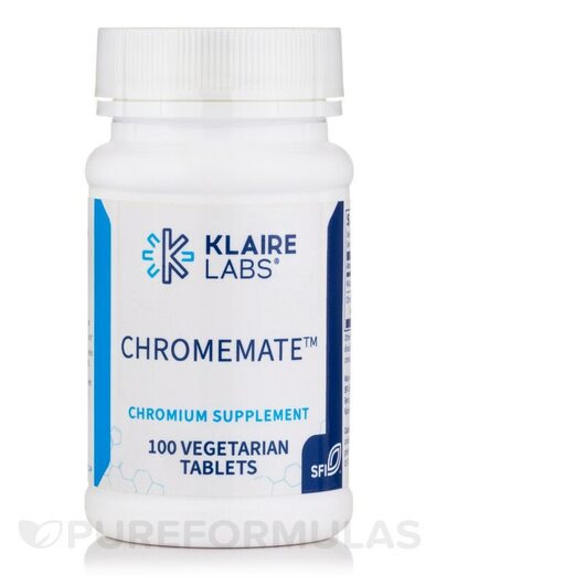 Основне фото товара Klaire Labs, ChromeMate, Хром, 100 таблеток