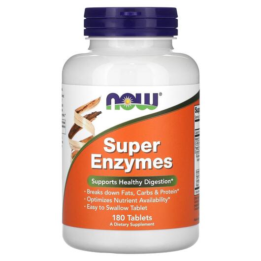 Основне фото товара NOW, Super Enzymes, Супер Ензими, 180 Таблеток