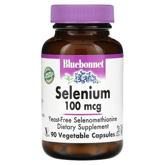 Основне фото товара Bluebonnet Nutrition, Selenium 100 mcg, Селен, 90 капсул
