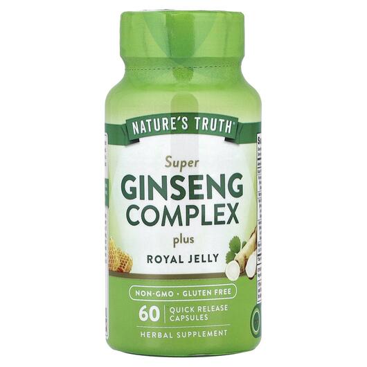 Основне фото товара Super Ginseng Complex Plus Royal Jelly, Маточне молочко, 60 капсу