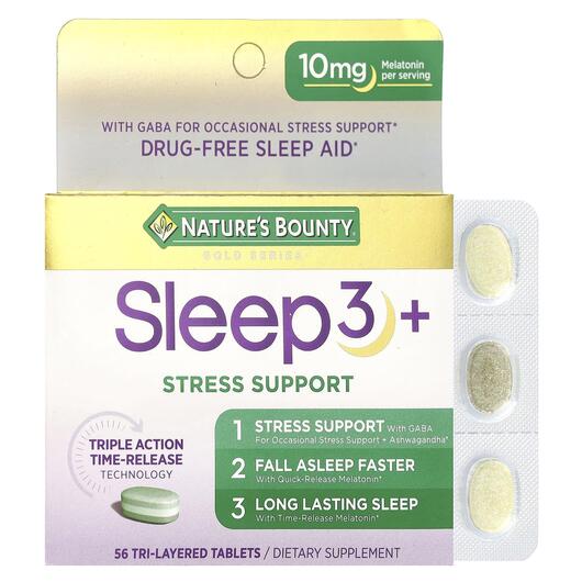 Основне фото товара Sleep 3 + Stress Support, Підтримка сну, 56 таблеток
