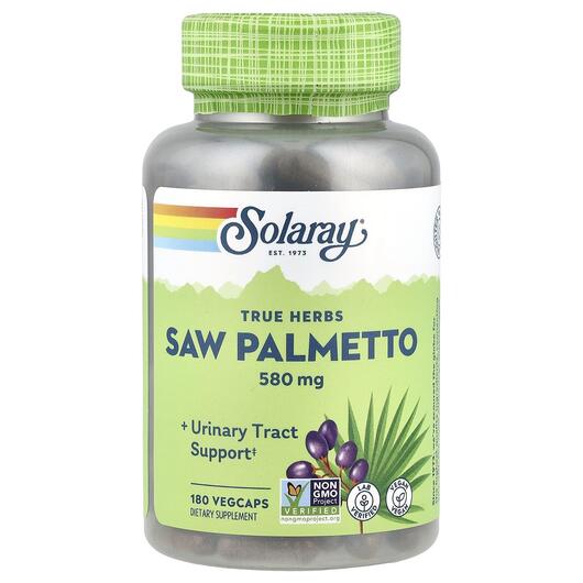 Основне фото товара Saw Palmetto Whole Berry 580, Екстракт Пальметто 580 мг, 180 капс