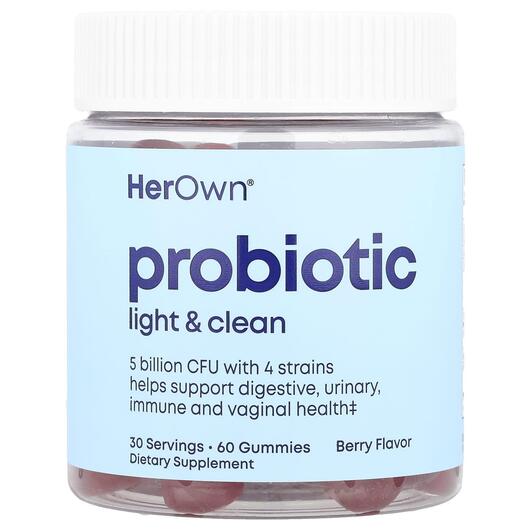 Основне фото товара Her Own, Probiotic Gummies Berry, Пробіотики, 60 таблеток
