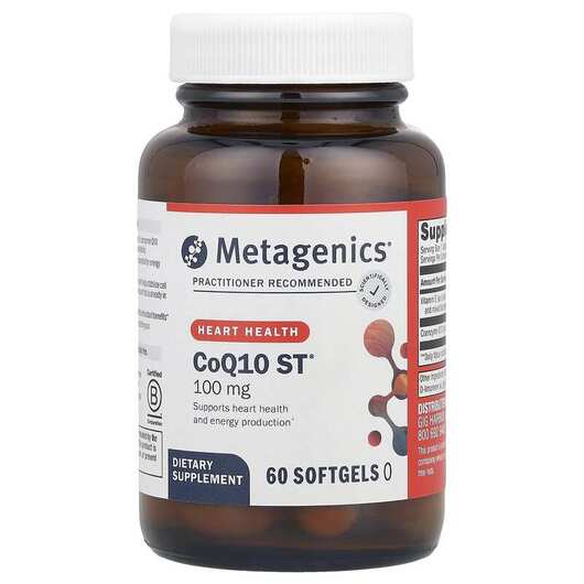 Основне фото товара Metagenics, CoQ10 ST 100, Убіхінон, 60 капсул