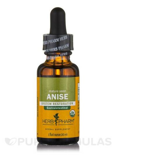 Основне фото товара Herb Pharm, Anise, Підтримка травної системи, 30 мл