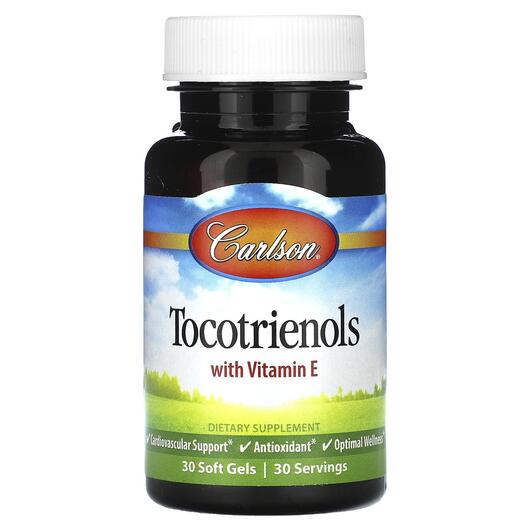 Основне фото товара Carlson, Tocotrienols With Vitamin E, Токотрієноли, 30 капсул