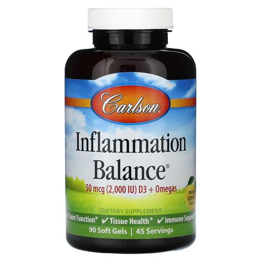 Основне фото товара Carlson, Inflammation Balance, Омега 3, 90 капсул