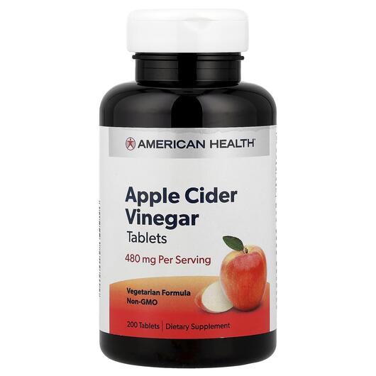 Основне фото товара American Health, Apple Cider Vinegar, Яблучний оцет, 200 таблеток