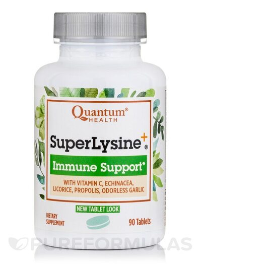 Основне фото товара Quantum Health, SuperLysine+, L-Лізин, 90 таблеток