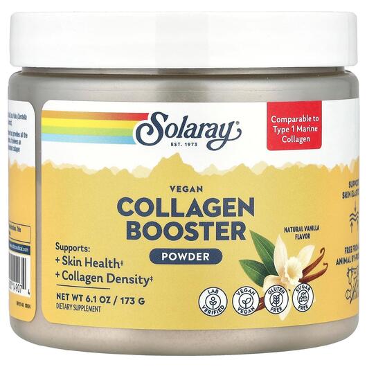 Основне фото товара Vegan Collagen Booster Powder Natural Vanilla, Колаген, 173 г