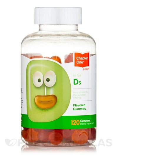 Основне фото товара Chapter One, Vitamin D3 Gummies, Вітамін D, 120 таблеток