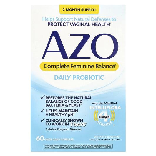 Основне фото товара Complete Feminine Balance Daily Probiotic 5, Пробіотики, 60 капсу