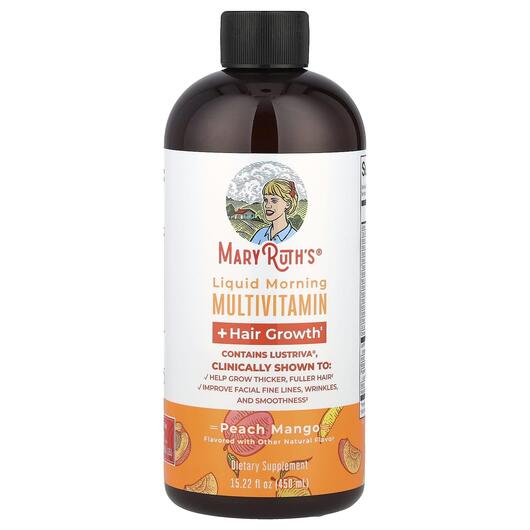 Основне фото товара Liquid Morning Multivitamin + Hair, Підтримка росту волосся, 450 