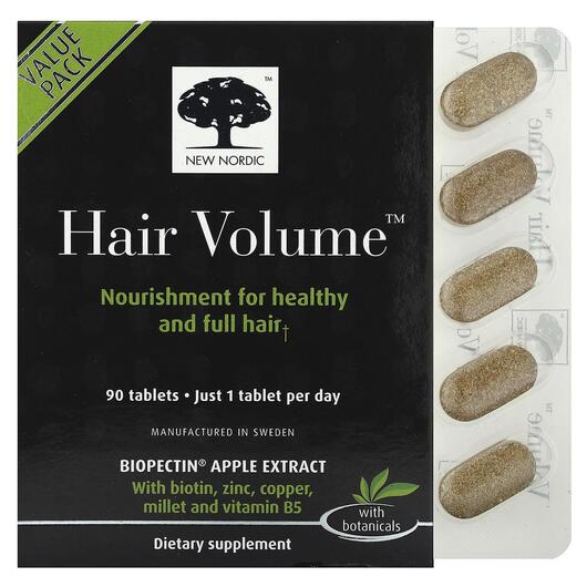 Основне фото товара Hair Volume With Apple Extract 90, Шкіра нігті волосся, 90 таблет
