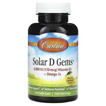 Вітамін D3 Холекальциферол Solar D Gems 6000 IU