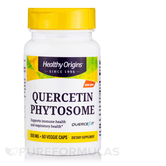 Основне фото товара Healthy Origins, Quercetin Phytosome 500 mg, Кверцетин, 60 капсул