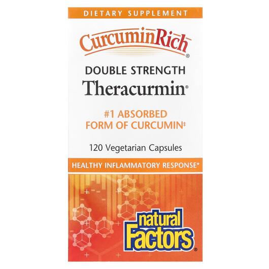 Основне фото товара CurcuminRich Double Strength Theracurmin, Куркумін, 120 капсул